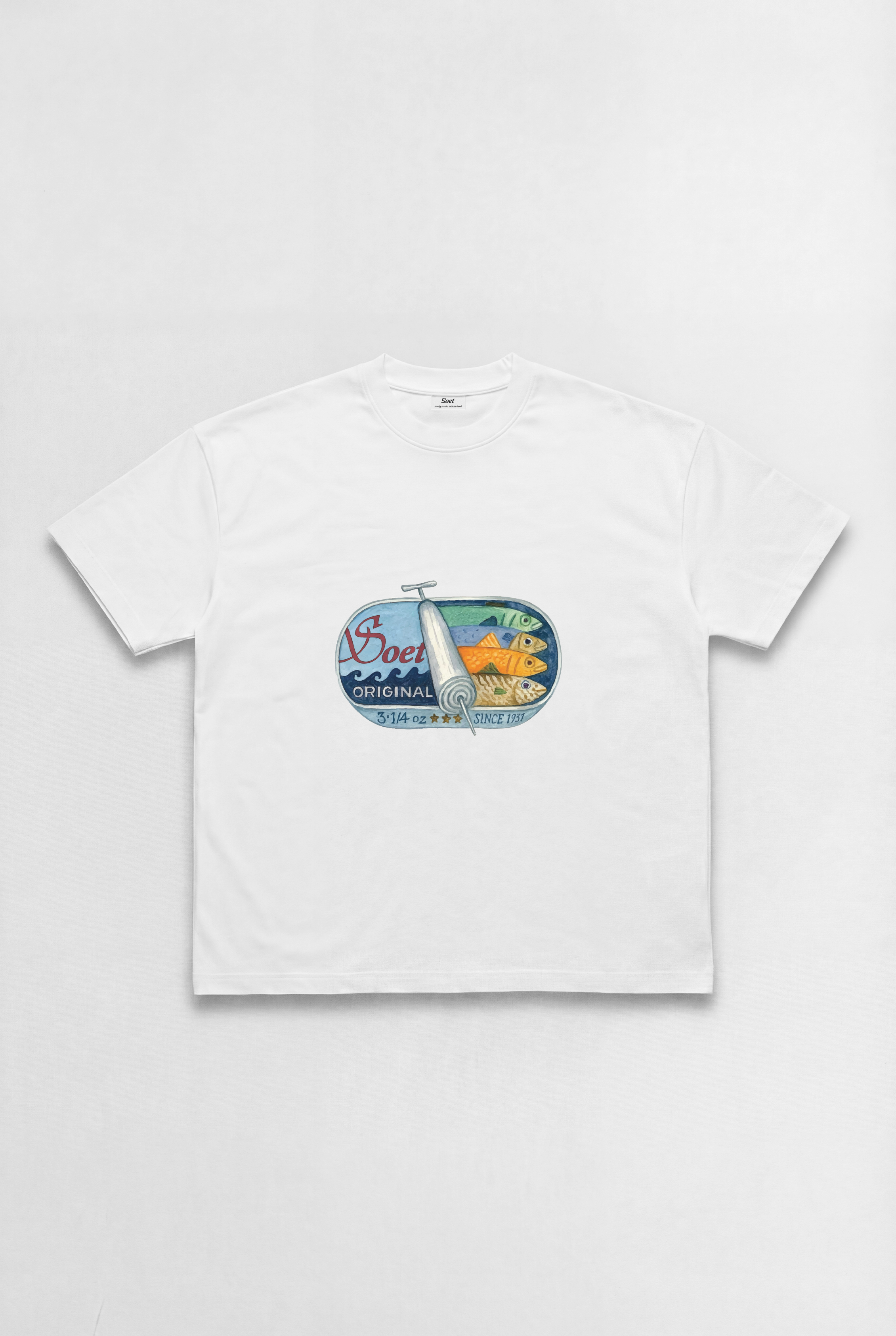 T-Shirt Sardine Graphic - White