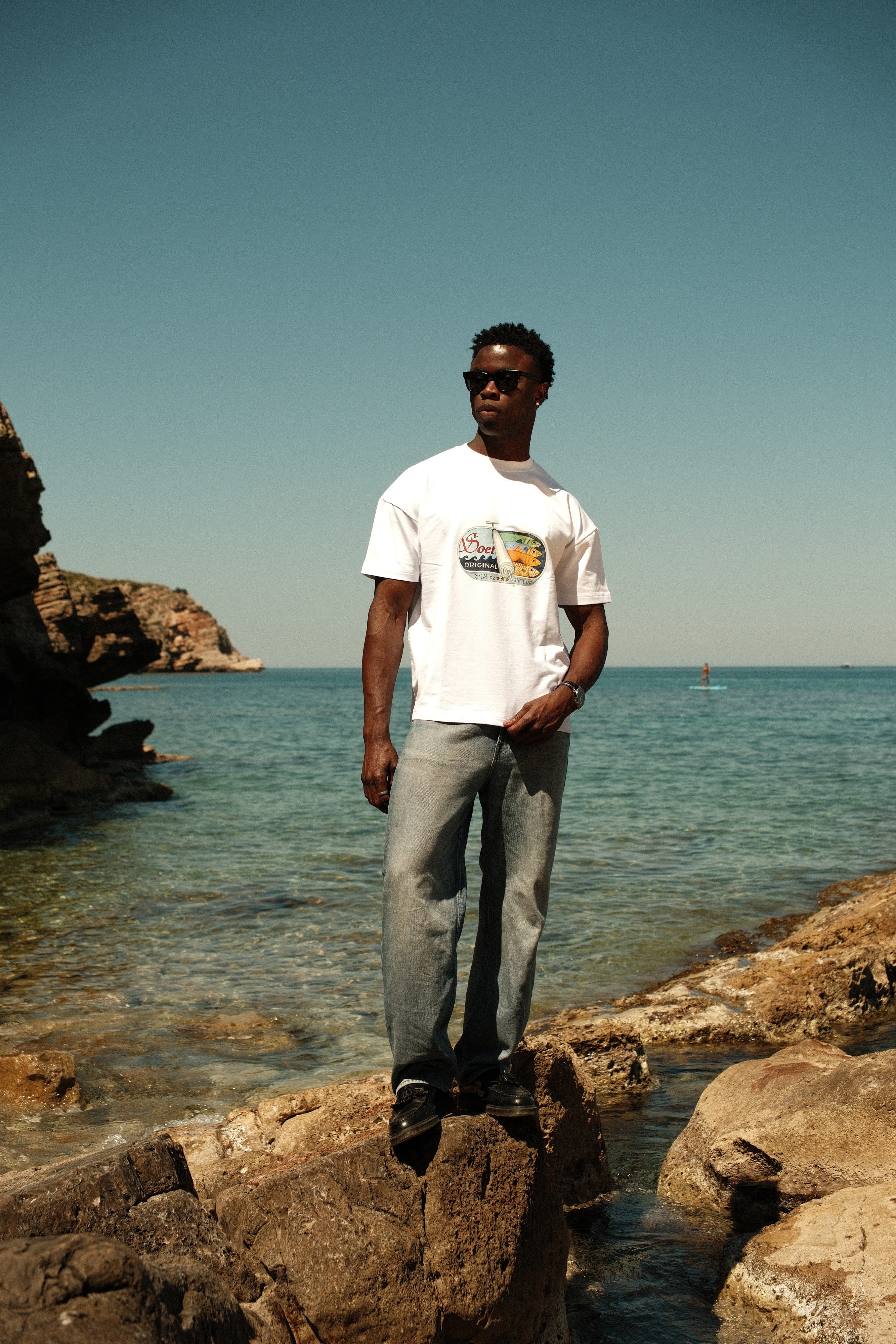 T-Shirt Sardine Graphic - White