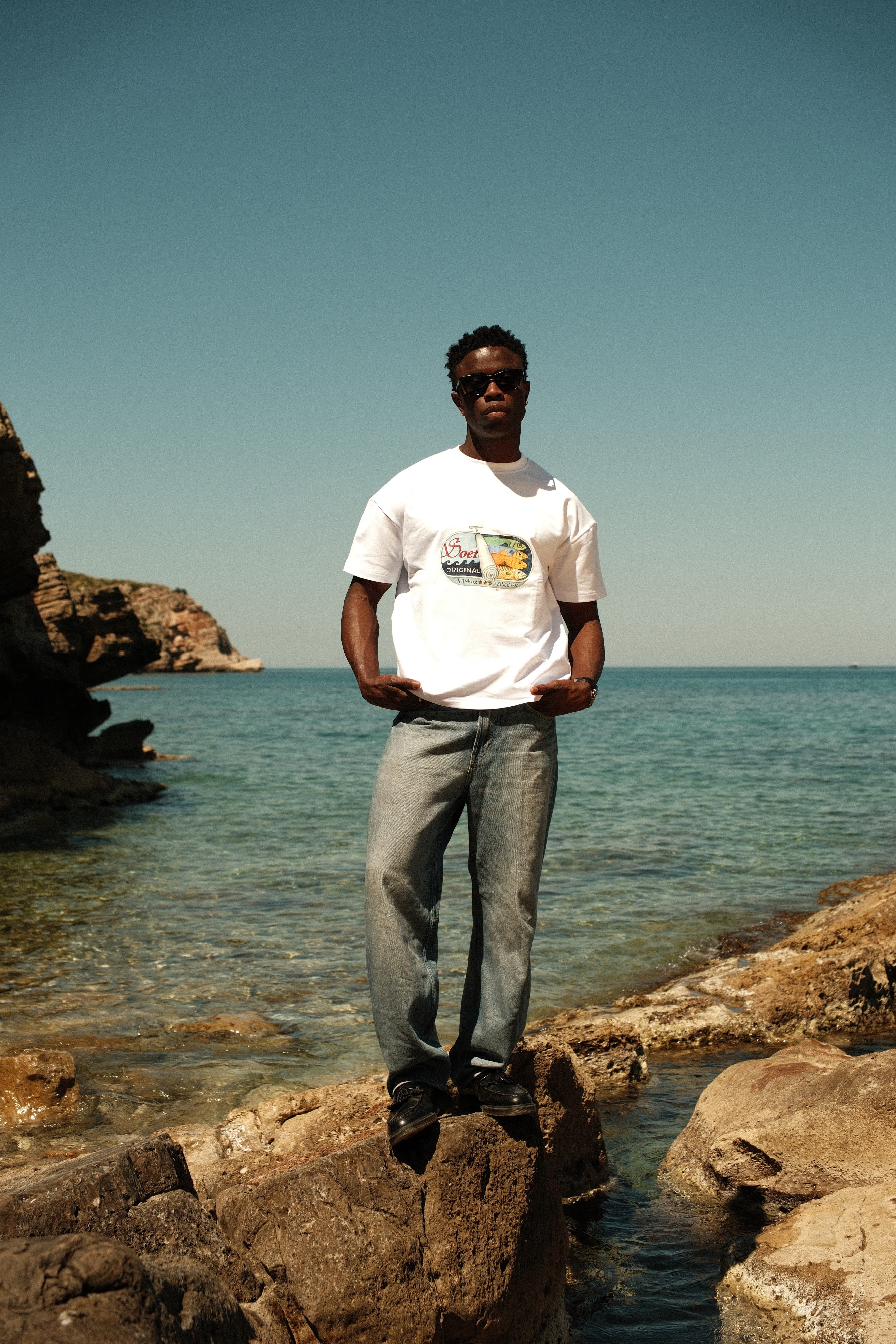 T-Shirt Sardine Graphic - White